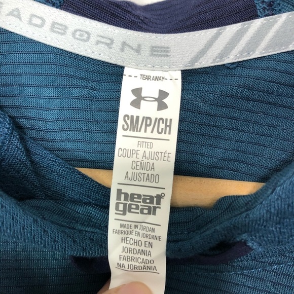 NWT-Under Armour Blue Fitted Performance Hood SM - Picture 7 of 8